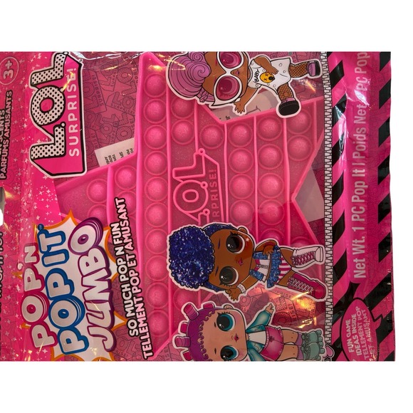 Pop N Pop It Jumbo Pink Star Smile Fidget Relieve Stress Toy NEW - Picture 3 of 4